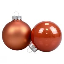 Artikel Mini Weihnachtskugeln Glas Rotbraun Glaskugeln Ø4cm 24 St