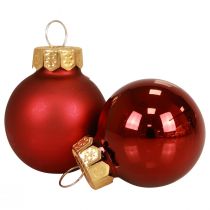Artikel Mini Weihnachtskugeln Rot Matt/Glänzend Ø2,5cm 22 St