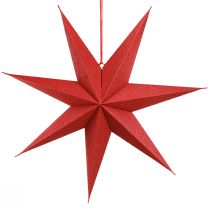 Artikel Papier Stern Deko für Weihnachtsbeleuchtung Rot 60×15cm