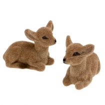 Artikel Reh sitzend beflockt 8cm 6 St