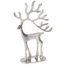 Artikel Rentier Deko Hirsch Figur Metall Silber H31cm