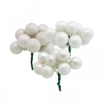 Artikel Mini Weihnachtskugel Weiß Marmoriert Spiegelbeeren Ø20mm 140 St