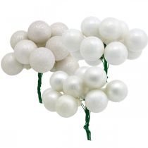 Artikel Mini Weihnachtskugeln Weiß Marmoriert Sortiert Spiegelbeeren Ø25mm 140 St