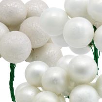 Artikel Mini Weihnachtskugel Weiß Marmoriert Spiegelbeeren Ø20mm 140 St
