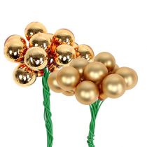 Artikel Spiegelbeeren Ø1,5cm Matt, Glänzend Gold 140 St