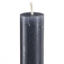 Artikel Stabkerzen durchgefärbt Kerzen Anthrazit 21×240mm 12 St