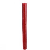 Artikel Stabkerzen durchgefärbt Kerzen Dunkelrot 21×240mm 12 St