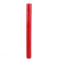 Artikel Stabkerzen durchgefärbt Kerzen Rot 21×240mm 12St