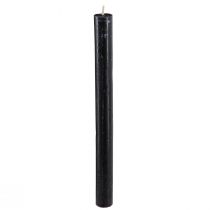 Artikel Stabkerzen durchgefärbt Kerzen Schwarz 21×240mm 12 St