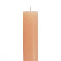 Artikel Stabkerzen durchgefärbt Peach Kerzen Orange 34×300mm 4 St