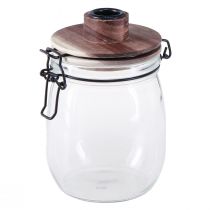 Artikel Stabkerzenhalter Deko Glas mit Verschluss Ø10cm H16cm