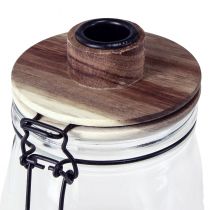 Artikel Stabkerzenhalter Deko Glas mit Verschluss Ø10cm H16cm