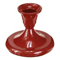 Artikel Stabkerzenhalter Metall Kerzenhalter Rot Ø8,5cm H7cm