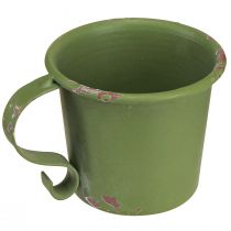 Artikel Stabkerzenhalter Vintage Tasse Metall Grün Ø7cm H6cm 2St