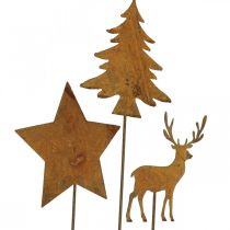 Artikel Gartenstecker Edelrost Hirsch Deko Stern Tanne H10/15cm 3 St