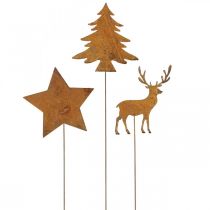 Artikel Gartenstecker Edelrost Hirsch Deko Stern Tanne H10/15cm 3 St