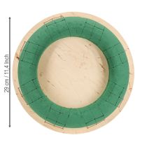 Artikel Steckschaum Kranz auf Holz Nassteckschaum Grün Ø29cm