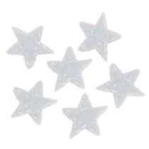 Artikel Stern Glitter 1,5cm zum Streuen Weiß 144St