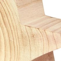 Artikel Stern aus Holz Paulownia Weihnachtsstern auf Sockel H48cm