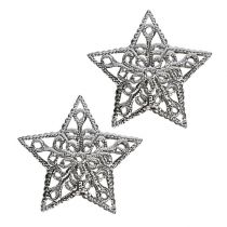 Artikel Stern aus Metall Silber 6cm 20 St