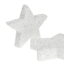 Artikel Streudeko Sterne weiß mit Glimmer 4-5cm 40 St