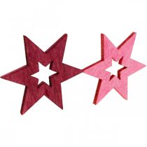 Artikel Holzsterne Deko Streudeko Weihnachten Lila H4cm 72 St