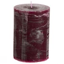 Artikel Stumpenkerzen Burgund Kerzen Durchgefärbt 70x100mm 4 St