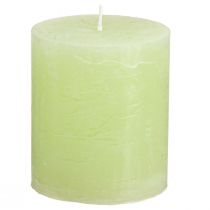 Artikel Stumpenkerzen durchgefärbt Kerzen Lime Grün 70×80mm 4 St