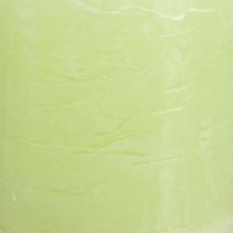 Artikel Stumpenkerzen durchgefärbt Kerzen Lime Grün 70×80mm 4 St