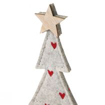 Artikel Tannenbaum Deko Filz Stern Herz Beige Rot H21cm 4 St