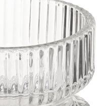Artikel Teelichthalter Geriffelt Glas Deko Klar Ø9cm H7cm 4 St