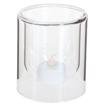 Artikel Teelichthalter Glas Rund Windlicht Klar Ø8,5cm 4 St