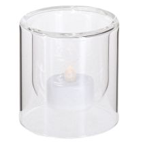 Artikel Teelichthalter Glas Windlicht Klar Ø7,5cm H8cm 4 St