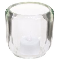 Artikel Teelichthalter Kerzenhalter Glas Klar Ø8cm H8cm 6 St
