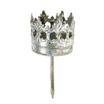 Artikel Teelichthalter Silber zum Stecken Ø4cm H9,5cm 4St