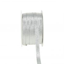 Artikel Weihnachtsband Lurex Silber 10mm 50m