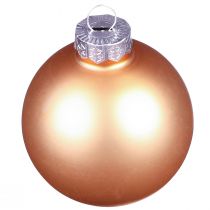 Artikel Weihnachtsbaumkugeln aus Glas Rosa Apricot Ø6cm 24 St