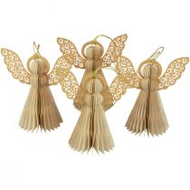 Artikel Papierengel Weihnachtsengel Deko Papier Creme H12cm 4 St