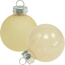 Artikel Christbaumkugeln Glas Weihnachtskugeln Creme Mix Ø4cm 24 St