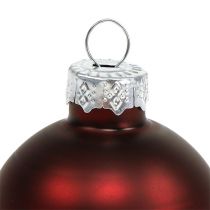 Artikel Weihnachtskugel Glas Ø6cm Bordeaux 24 St
