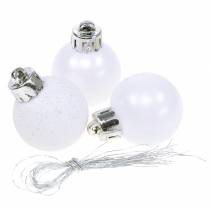 Artikel Christbaumschmuck Weihnachtskugel Weiß 3cm 14 St