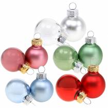 Artikel Mini Weihnachtskugel Matt /Glänzend sortiert Ø2,5cm 22 St Verschiedene Farben