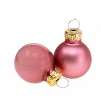 Artikel Mini Weihnachtskugel Altrosa Glas Kugeln Ø2,5cm 22 St