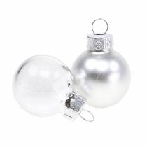Artikel Mini Weihnachtskugel Silbern Sortiert Ø2,5cm 22 St