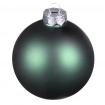 Artikel Weihnachtskugeln Grün Grau Baum Glaskugeln Ø6cm 24 St