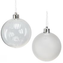 Artikel Weihnachtskugeln Kunststoff Klar Milchig Ø70mm 18St