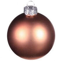 Artikel Weihnachtskugeln Silber Apricot Glaskugeln Ø6cm 24 St