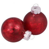 Artikel Weihnachtskugeln in Rot Vintage Glas Mini Ø3cm 22 St