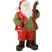 Artikel Weihnachtsmann Deko Figur mit Ski Bemalt 14×10,5×24,5cm