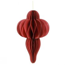 Artikel Weihnachtsschmuck Papier Ornament Bordeaux H40cm 2 St